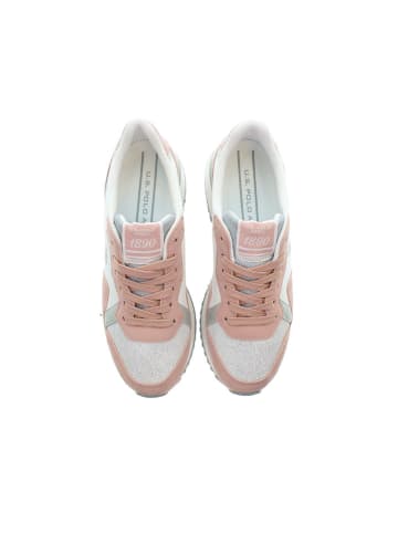 U.S. Polo Assn. Sneakersy w kolorze biało-jasnoróżowym