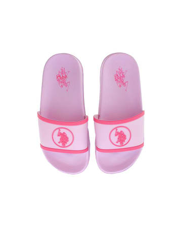 U.S. Polo Assn. Pantoletten in Rosa