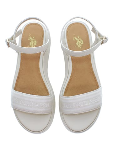 U.S. Polo Sleehaksandalen crème