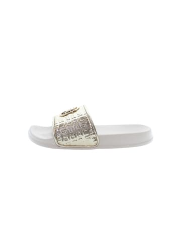 U.S. Polo Assn. Pantoletten in Weiß/ Gold