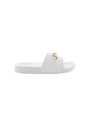 U.S. Polo Assn. Pantoletten in Weiß/ Gold