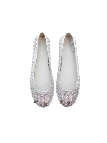 U.S. Polo Assn. Leder-Ballerinas in Silber