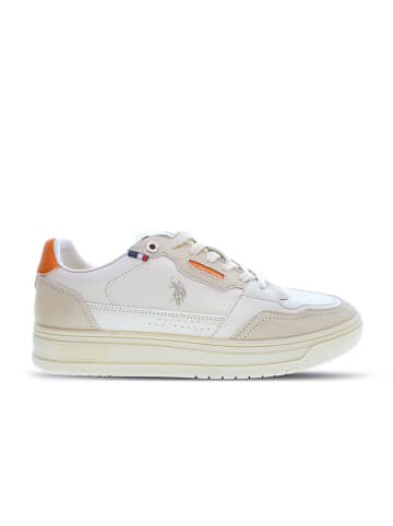 U.S. Polo Assn. Sneakersy w kolorze biało-beżowo-pomarańczowym