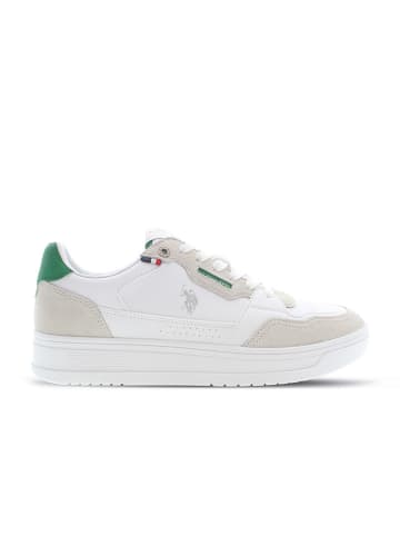 U.S. Polo Assn. Sneakersy w kolorze biało-beżowo-zielonym