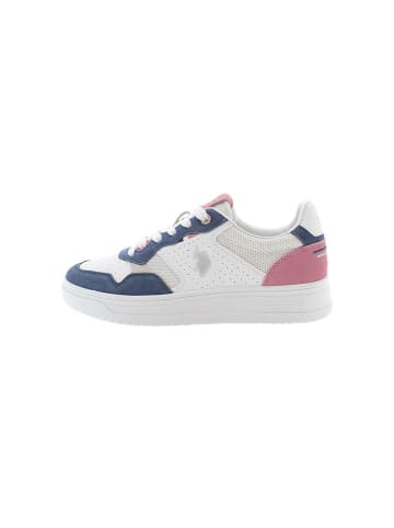 U.S. Polo Assn. Sneakers in Weiß/ Dunkelblau/ Rosa