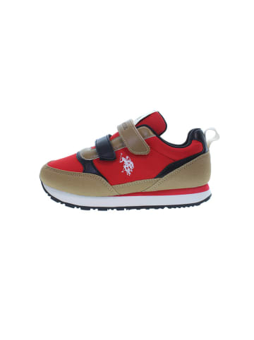 U.S. Polo Assn. Sneakers in Hellbraun/ Rot