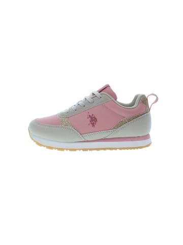 U.S. Polo Assn. Sneakersy w kolorze szaro-jasnoróżowym
