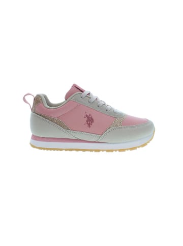 U.S. Polo Assn. Sneakersy w kolorze szaro-jasnoróżowym