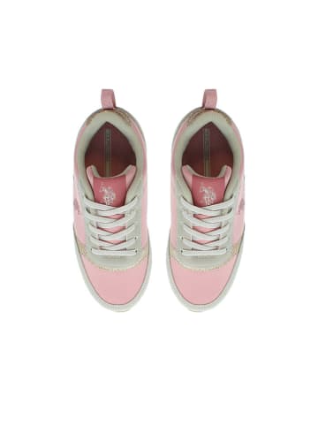 U.S. Polo Assn. Sneakersy w kolorze szaro-jasnoróżowym