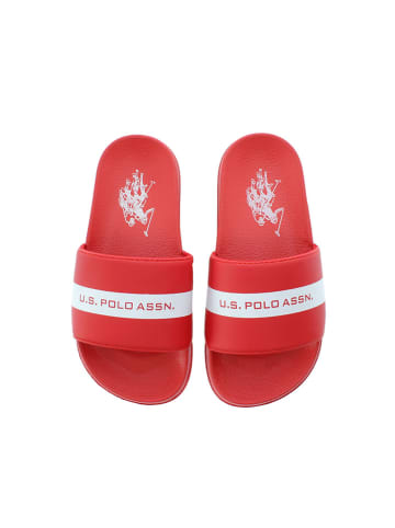 U.S. Polo Assn. Pantoletten in Rot