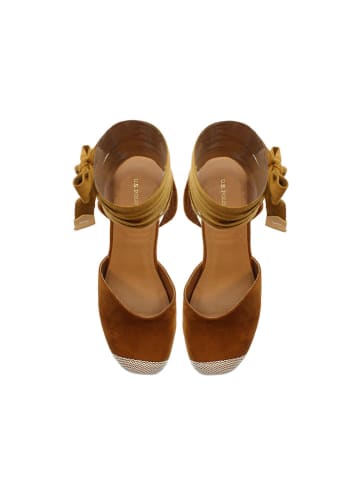 U.S. Polo Assn. Keilsandalen in Hellbraun/ Beige