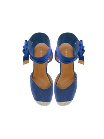 U.S. Polo Assn. Keilsandalen in Blau/ Beige
