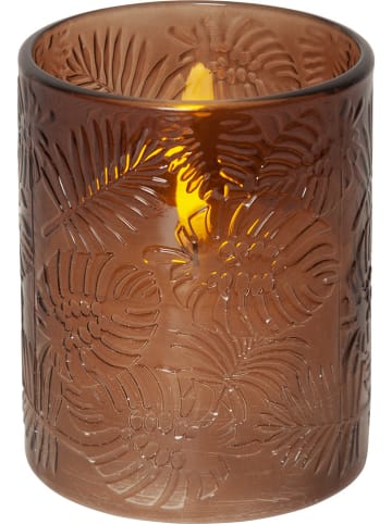 STAR Trading LED-Windlicht "Flamme Leaf" in Braun
