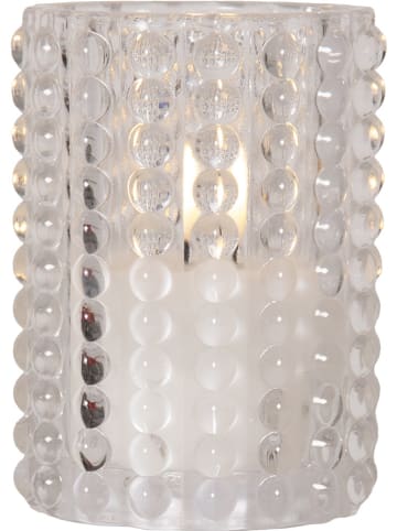 STAR Trading Ledwaskaars "Flamme Dotty" wit - (H)13 cm
