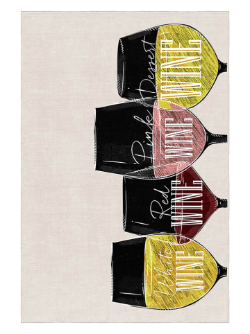 CARPET DIEM Kurfzflor-Teppich in Beige/ Bunt