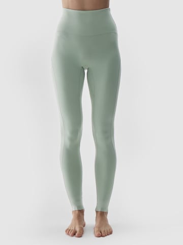 4F Legginsy sportowe w kolorze zielonym