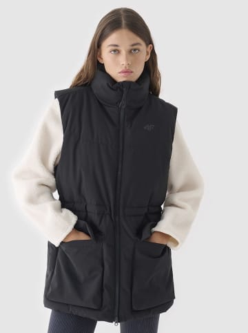 4F Doorgestikte bodywarmer zwart