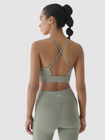 4F Biustonosz sportowy w kolorze khaki