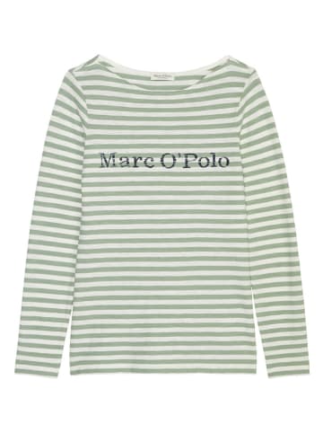 Marc O´Polo Longsleeve in Grün/ Creme