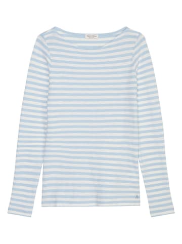 Marc O'Polo Longsleeve lichtblauw/crème