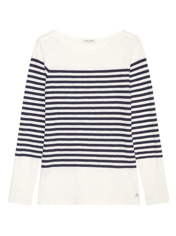 Marc O´Polo Longsleeve in Dunkelblau/ Creme