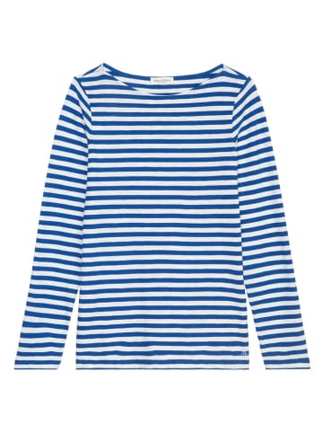 Marc O'Polo Longsleeve blauw/wit