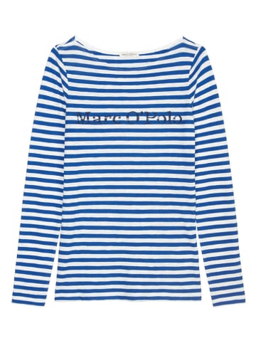 Marc O´Polo Longsleeve in Blau/ Weiß