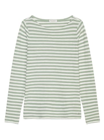 Marc O´Polo Longsleeve groen/crème