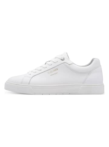 s.Oliver Skórzane sneakersy w kolorze białym
