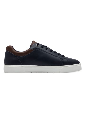 s.Oliver Skórzane sneakersy w kolorze granatowym