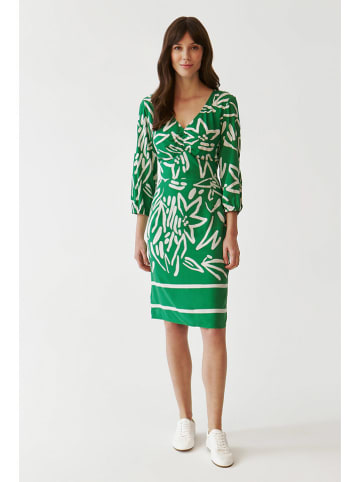 TATUUM Kleid in Grün/ Weiß