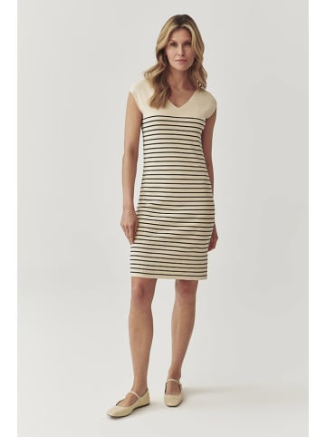 TATUUM Strickkleid in Beige/ Schwarz