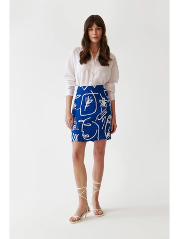 TATUUM Rok blauw/wit