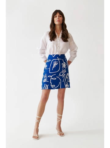 TATUUM Rok blauw/wit