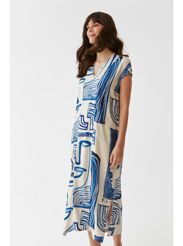 TATUUM Kleid in Creme/ Blau