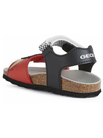 Geox Sandalen "Chalki" in Rot/ Schwarz