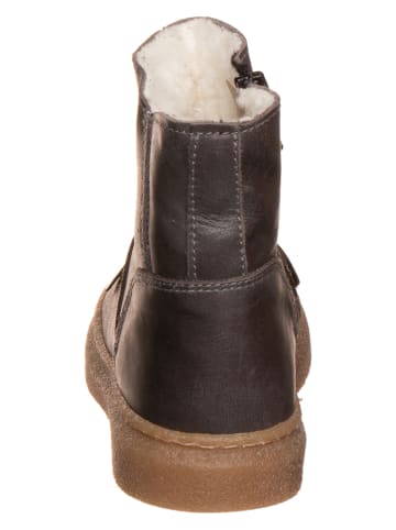 kmins Leder-Winterstiefel in Anthrazit