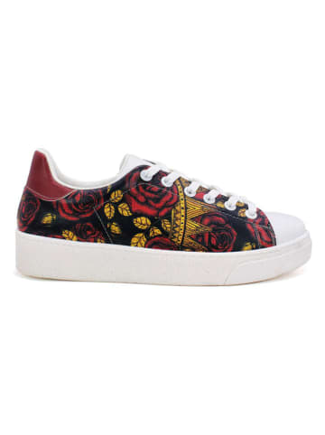 Goby Leren sneakers wit/zwart/rood