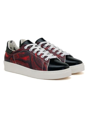 Goby Leren sneakers zwart/rood