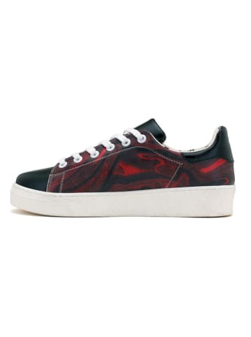 Goby Leren sneakers zwart/rood