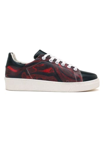 Goby Leren sneakers zwart/rood
