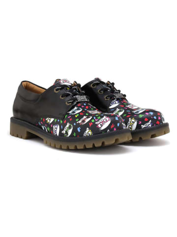 Goby Leder-Schnürschuhe in Schwarz/ Bunt