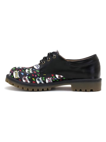 Goby Leder-Schnürschuhe in Schwarz/ Bunt