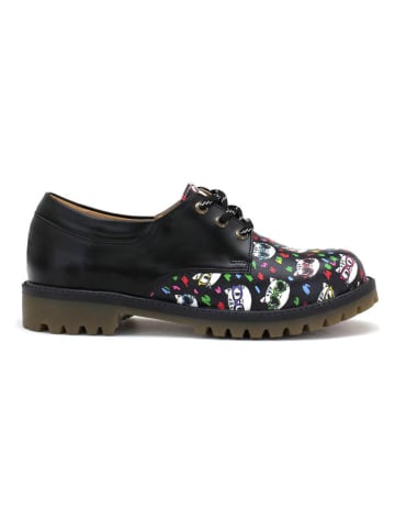 Goby Leder-Schnürschuhe in Schwarz/ Bunt