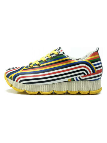 Goby Skórzane sneakersy ze wzorem