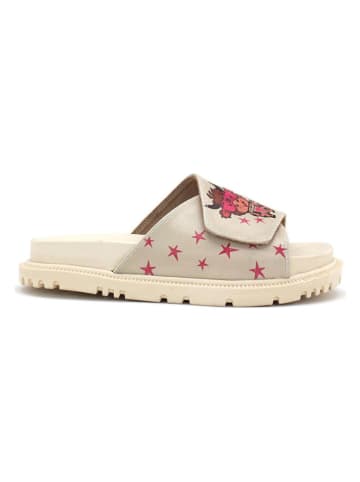 Goby Leder-Pantoletten in Beige