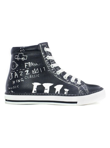 Goby Leren sneakers zwart/wit