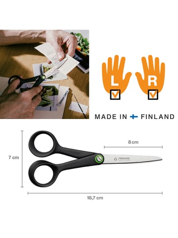 Fiskars Universalschere ''FF ReNew'' in Schwarz - (L)17 cm