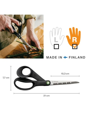 Fiskars Nożyce ogrodowe "FF ReNew" w kolorze czarnym - 25 cm