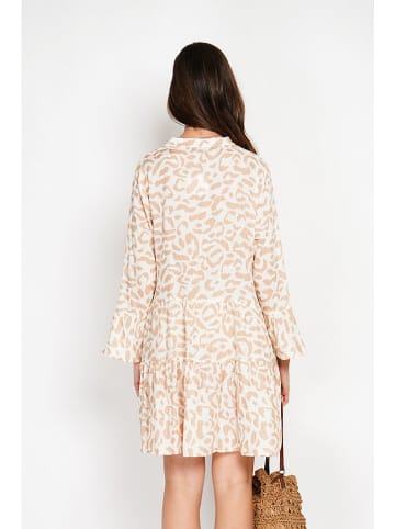 William de Faye Kleid in Weiß/ Beige